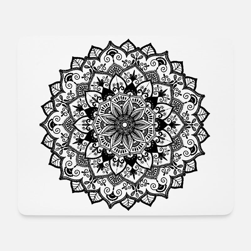Mandala - Mousepad (Querformat) - Weiß