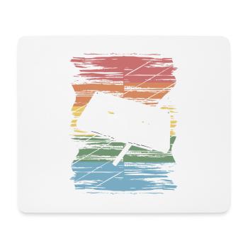 Vintage retro cassette tape pen graphic original - Mouse Pad (horizontal) - white - Front