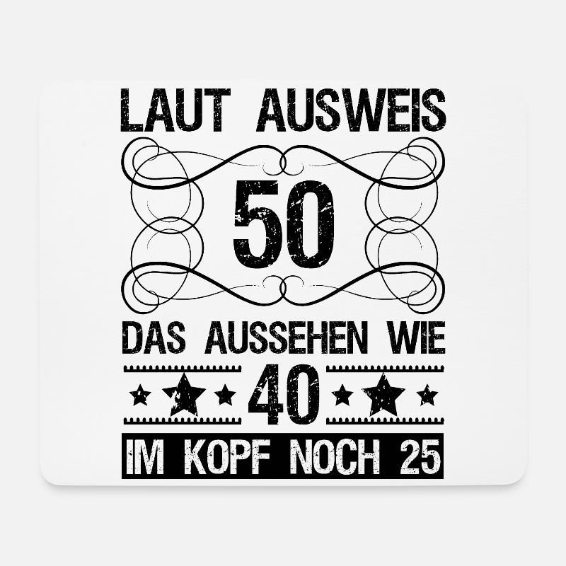 Lustige Geburtstagssprüche 50. Geburtstag - Mousepad (Querformat) - Weiß