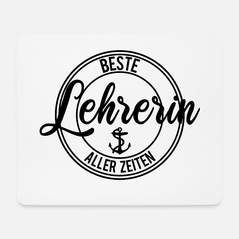 Beste Lehrerin aller Zeiten - Geschenk Schule - Mousepad (Querformat) - Weiß