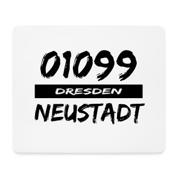 01099 Dresden Neustadt tshirt sachsen - Mousepad (Querformat) - Weiß - Vorne
