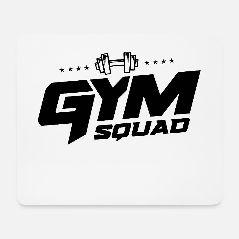 Gym Squad Team Fitness - Mousepad (Querformat) - Weiß