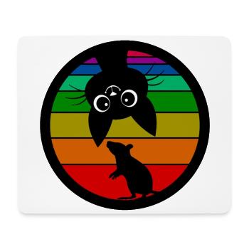Katze Katzen Maus Kätzchen Regenbogen Fun Shirt - Mousepad (Querformat) - Weiß - Vorne