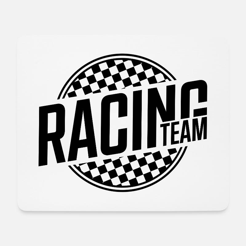 Racing Team Racer - Mousepad (Querformat) - Weiß
