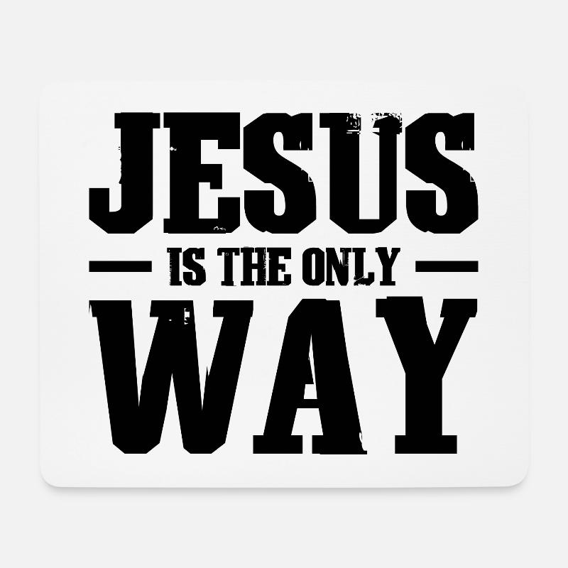 Jesus Christus Glaube - Mousepad (Querformat) - Weiß