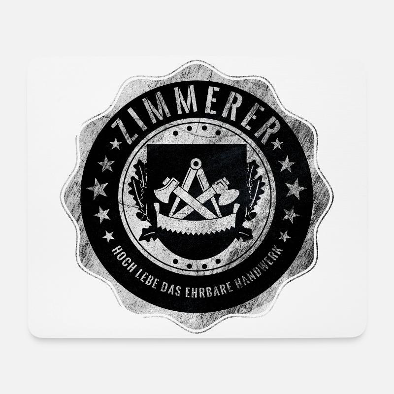 Zimmerer, Zunftwappen, Handwerker - Mousepad (Querformat) - Weiß