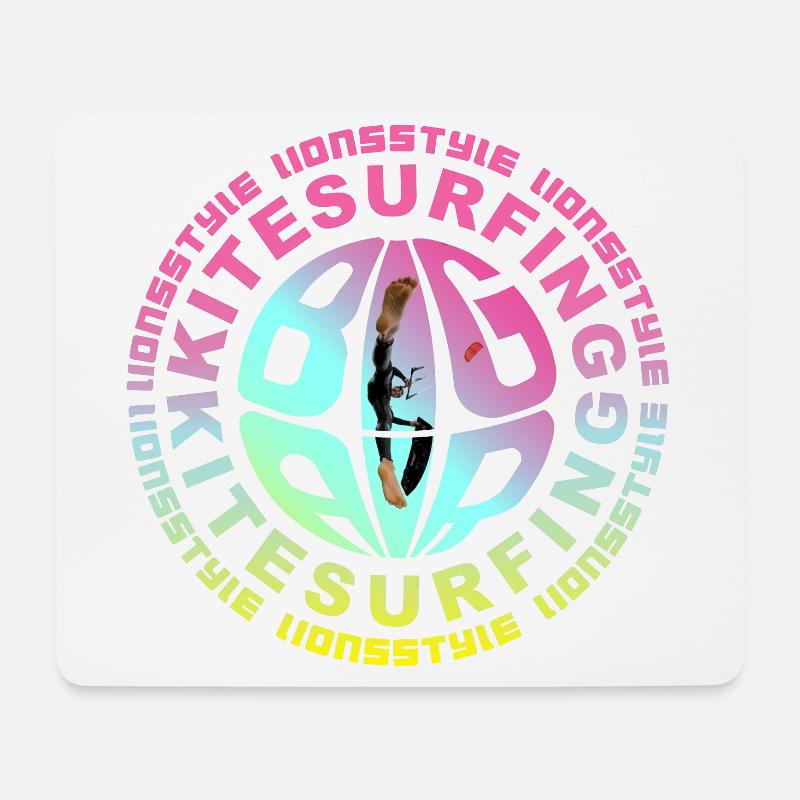 Big air kitesurfing - Mouse Pad (horizontal) - white