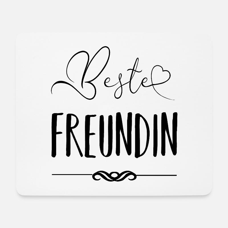 Beste Freundin - Mousepad (Querformat) - Weiß
