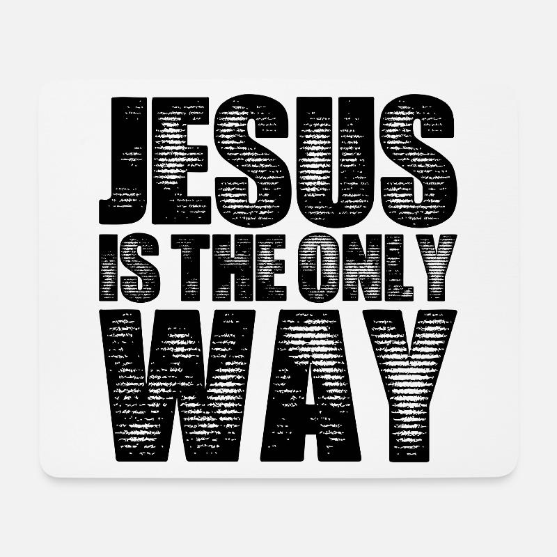 Jesus Christus Glaube - Mousepad (Querformat) - Weiß