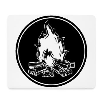 campfire flame symbol fire - Mouse Pad (horizontal) - white - Front