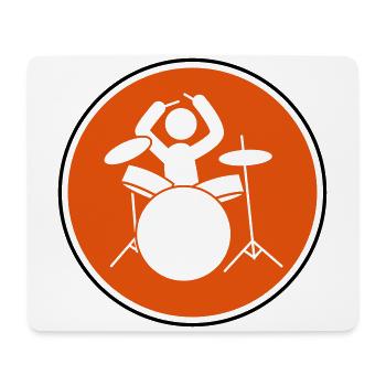 batteur icône batteur - Tapis de souris (format paysage) - blanc - Devant