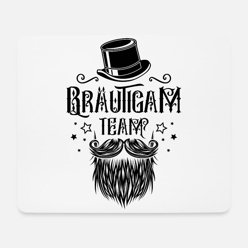 Team Bräutigam Groom Gentleman - Mousepad (Querformat) - Weiß