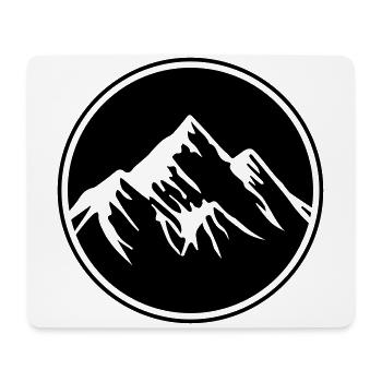 Mountain Symbol County Mountains - Mouse Pad (horizontal) - white - Front