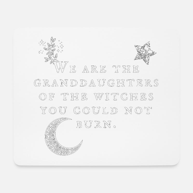 Hexe - Hexen Enkelinnen Mond - dunkel - Mousepad (Querformat) - Weiß