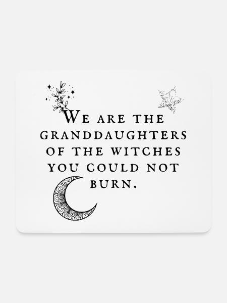 Witch - witches granddaughters moon - bright - Mouse Pad (horizontal) - white