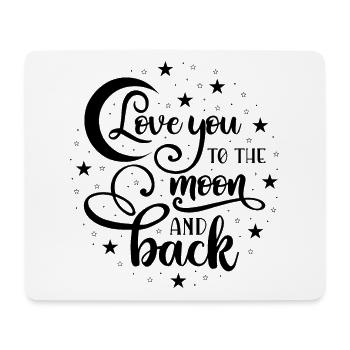 Liebe - Bis zum Mond und Zurück - hell - Mousepad (Querformat) - Weiß - Vorne