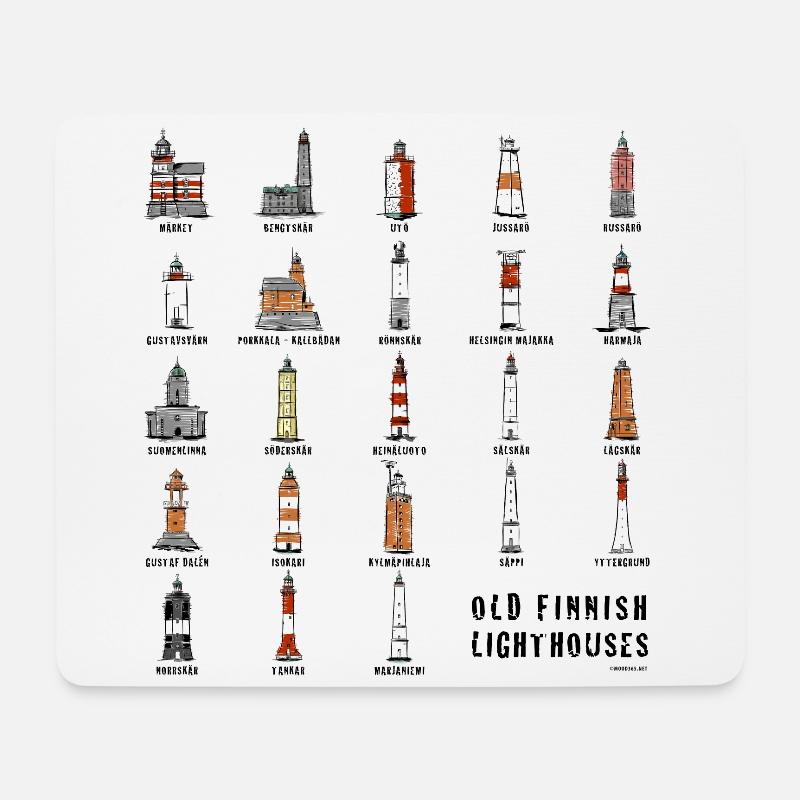 FINNISH LIGHTHOUSE Shirts, textiles and gift products - Mouse Pad (horizontal) - white