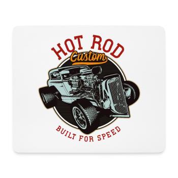 Hot Rod - Voitures de course classiques - lumineuses - Tapis de souris (format paysage) - blanc - Devant