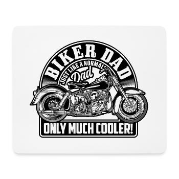 Père - Meilleur papa - Biker Daddy - pos - Tapis de souris (format paysage) - blanc - Devant