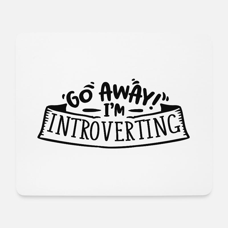 Antisocial - Geh weg - pos - Mousepad (Querformat) - Weiß
