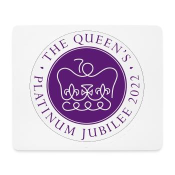 Les produits du logo Queens Jubilee 2022 - Tapis de souris (format paysage) - blanc - Devant