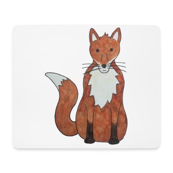 niedliche Fuchs - Mousepad (Querformat) - Weiß - Vorne