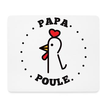 Papa Poule - Tshirt Cadeau fête des pères - Tapis de souris (format paysage) - blanc - Devant