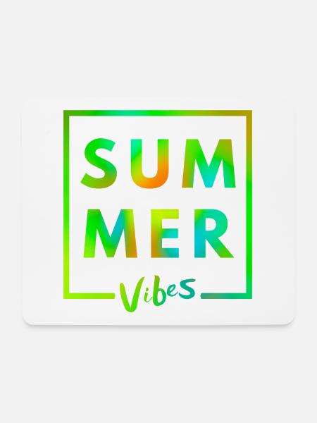 Summer Vibes - Mousepad (Querformat) - Weiß
