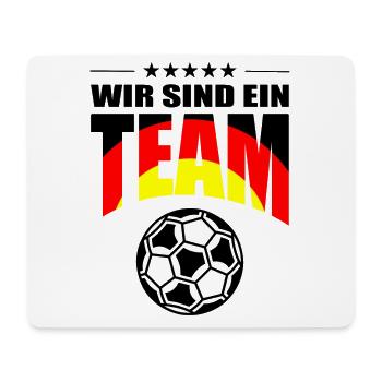 WIR SIND EIN TEAM - 5 Sterne FUSSBALL - Mousepad (Querformat) - Weiß - Vorne