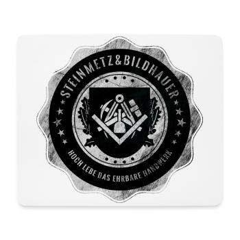 Stonemason, sculptor, craft, guild coat of arms - Mouse Pad (horizontal) - white - Front