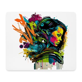 Urban Art im Graffiti-Stil - Mousepad (Querformat) - Weiß - Vorne