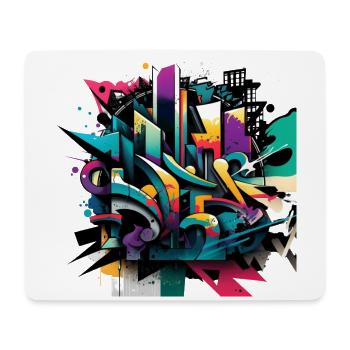 Urban Art im Graffiti-Stil 2 - Mousepad (Querformat) - Weiß - Vorne
