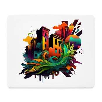 Urban Art im Graffiti-Stil 3 - Mousepad (Querformat) - Weiß - Vorne