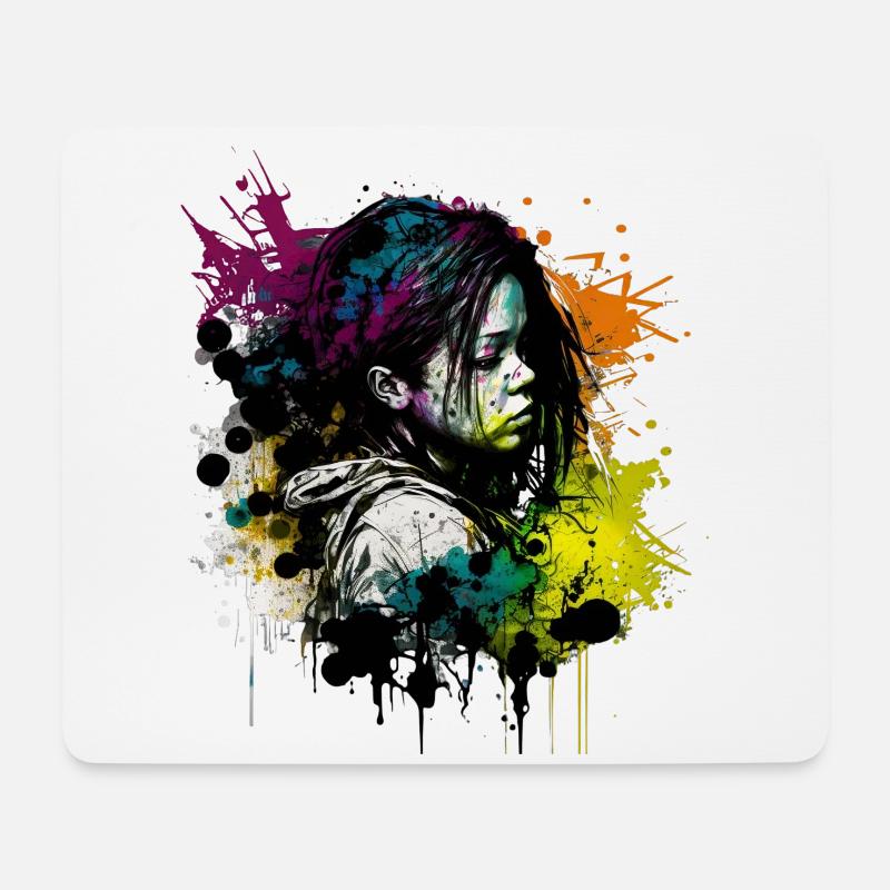 An image inspired by street art - Mouse Pad (horizontal) - white