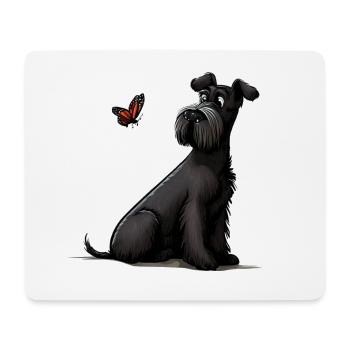 Riesenschnauzer / Schnauzer Hunde Design Geschenk - Mousepad (Querformat) - Weiß - Vorne