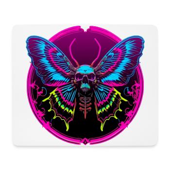 Skull Moth - Mouse Pad (horizontal) - white - Front