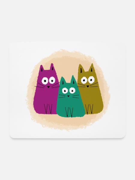 Kätzchen infragantis - Mousepad (Querformat) - Weiß