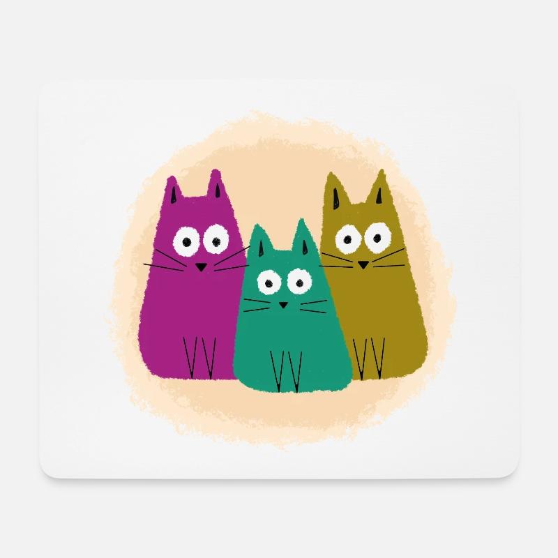 Kätzchen infragantis - Mousepad (Querformat) - Weiß