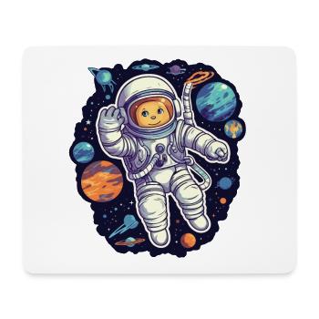 Astronaute de l’espace Cat - Tapis de souris (format paysage) - blanc - Devant