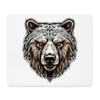 Grizzly Bear Face - Wildwood Whisperer - Mouse Pad (horizontal) - white - Front