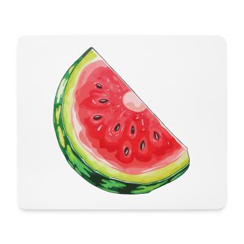 Wassermelonenscheibe Durst Löschen - Mousepad (Querformat) - Weiß - Vorne