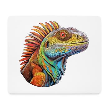 Iguanische Lebendige Farben - Chromatische - Mousepad (Querformat) - Weiß - Vorne