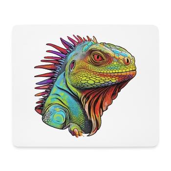 Iguanische Lebendige Farben - Lebendige Mirage - Mousepad (Querformat) - Weiß - Vorne