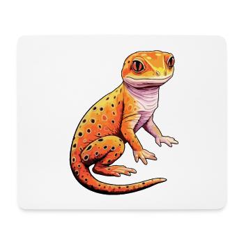 Gecko léopard - Mélodies chromatiques - Tapis de souris (format paysage) - blanc - Devant