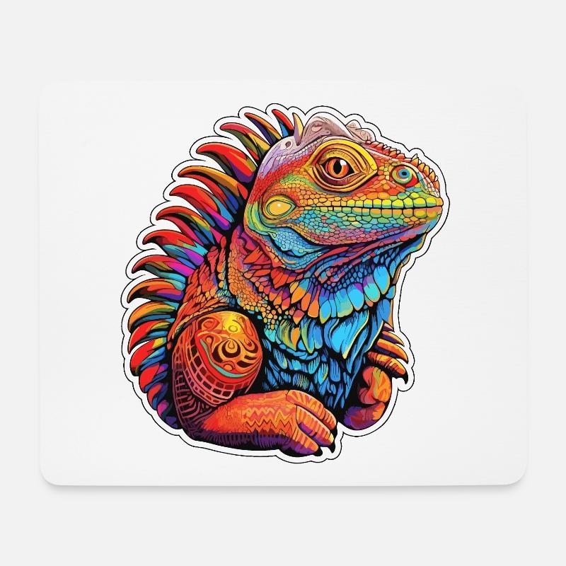 Bezaubernde Leguan - Mousepad (Querformat) - Weiß
