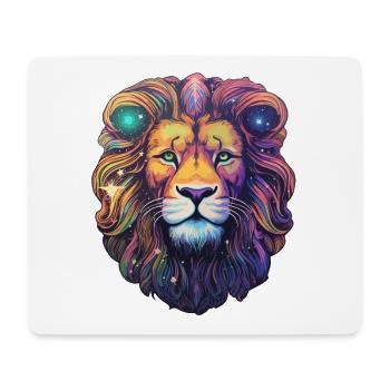 Löwe Himmlisch - Himmlische Gelassenheit - Mousepad (Querformat) - Weiß - Vorne