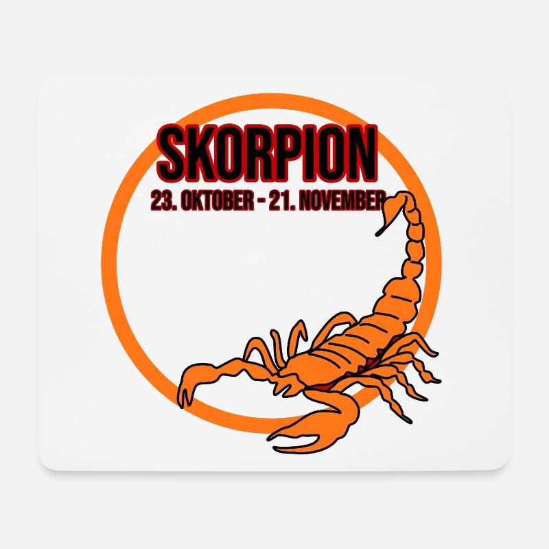 Skorpion Sternzeichen - Mousepad (Querformat) - Weiß