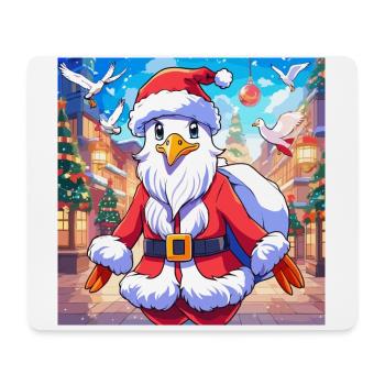 Möwe Weihnachtsmann Weihnachten Nikolaus Weihnacht - Mousepad (Querformat) - Weiß - Vorne