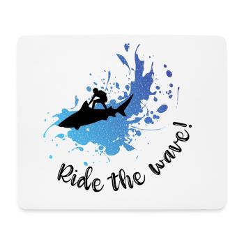 Surfez sur la vague ! - Tapis de souris (format paysage) - blanc - Devant