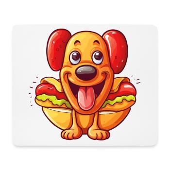 Hot Dog Hund Wurst Fast Food Lecker Lustig Humor - Mousepad (Querformat) - Weiß - Vorne